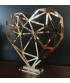Serce geometryczne lustrzane 60x60cm z podstawką
